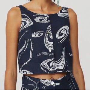 Paloma Wool Molino Top — Navy Twister